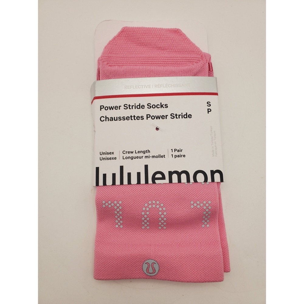 lululemon Power Stride Crew Socks Reflective